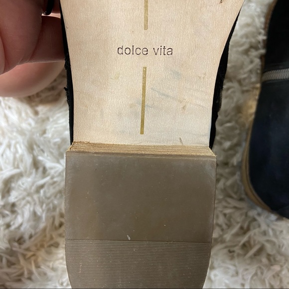 DOLCE VITA Black Double Zipper Ankle Booties 12 - Picture 7 of 7